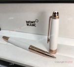 Mont Blanc Pen Replica Meisterstuck Rose Gold & White Rollerball Pen